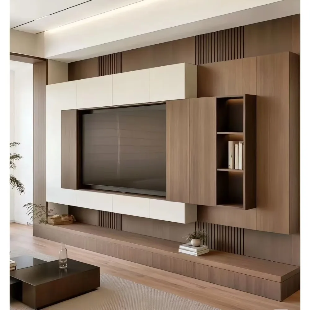 Office Furniture Custom - Modern Custom Wooden Low TV Cabinet