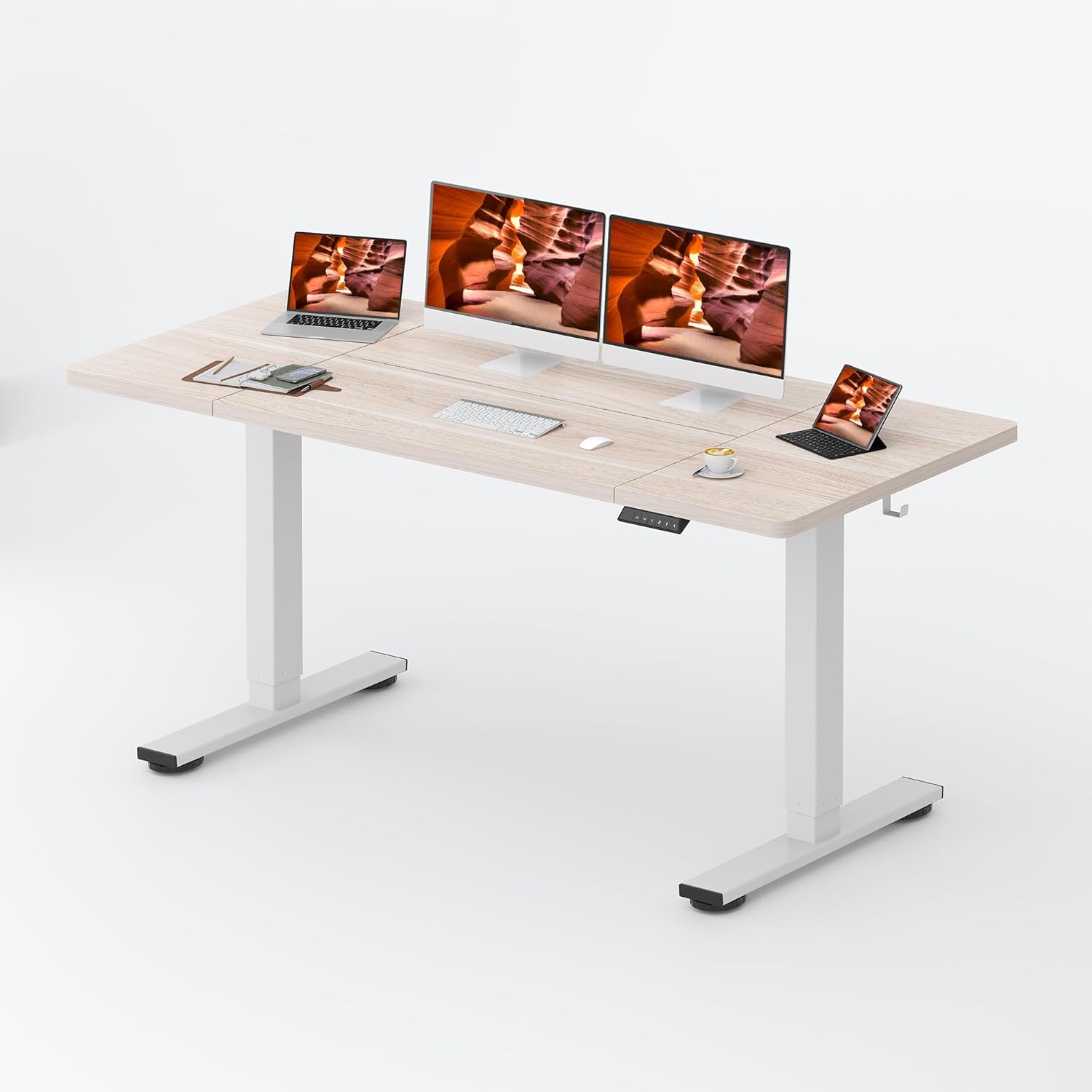White Electric Adjustable Stan - Office Furniture Custom 评论和价格