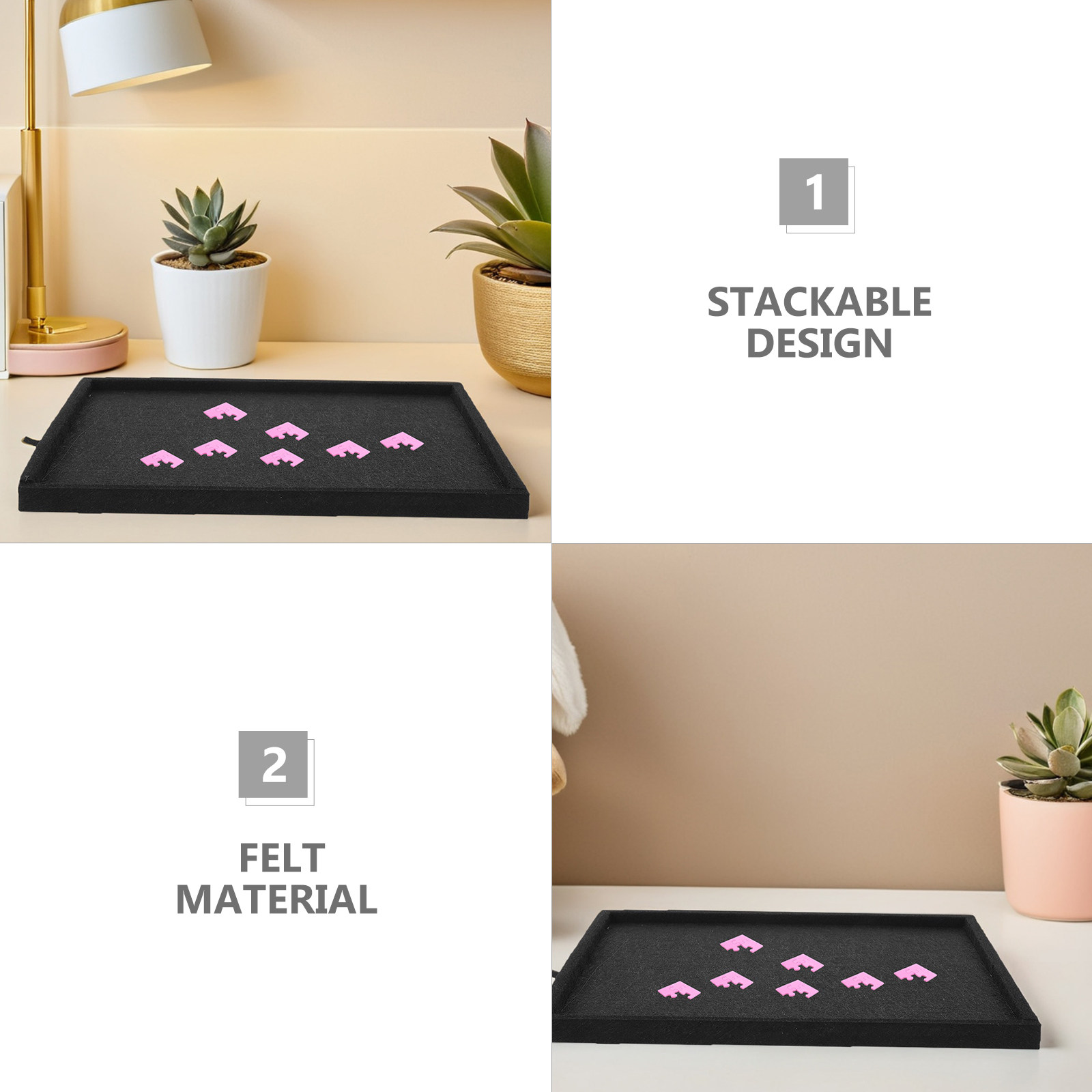 4 PCS Jigsaw Portable Puzzle S - Tray Sorter Stacking 评论和价格