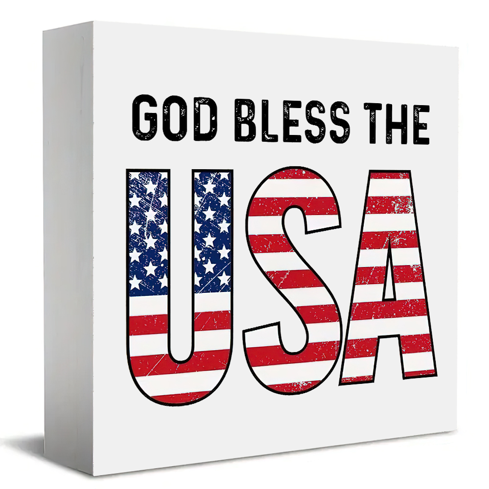 1 Piece God Bless The USA Patr - Office Furniture In Usa 评论和价格