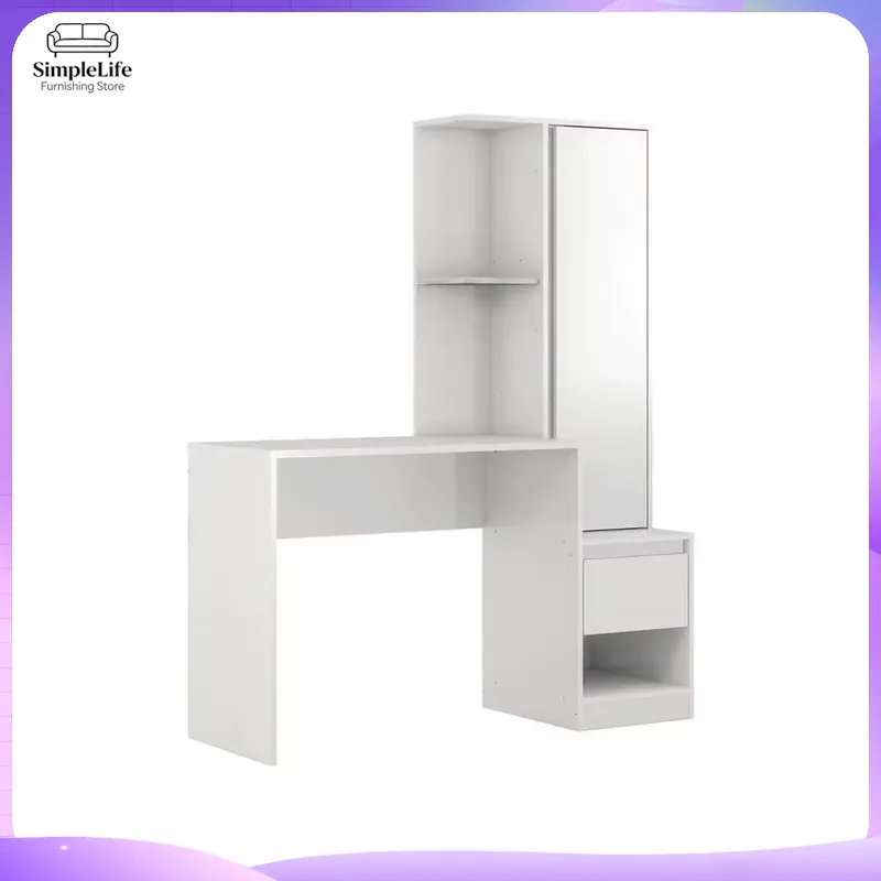 1 Drawer 1 Shelf Desk with Cab - Office Furniture For Small Spaces 评论和价格