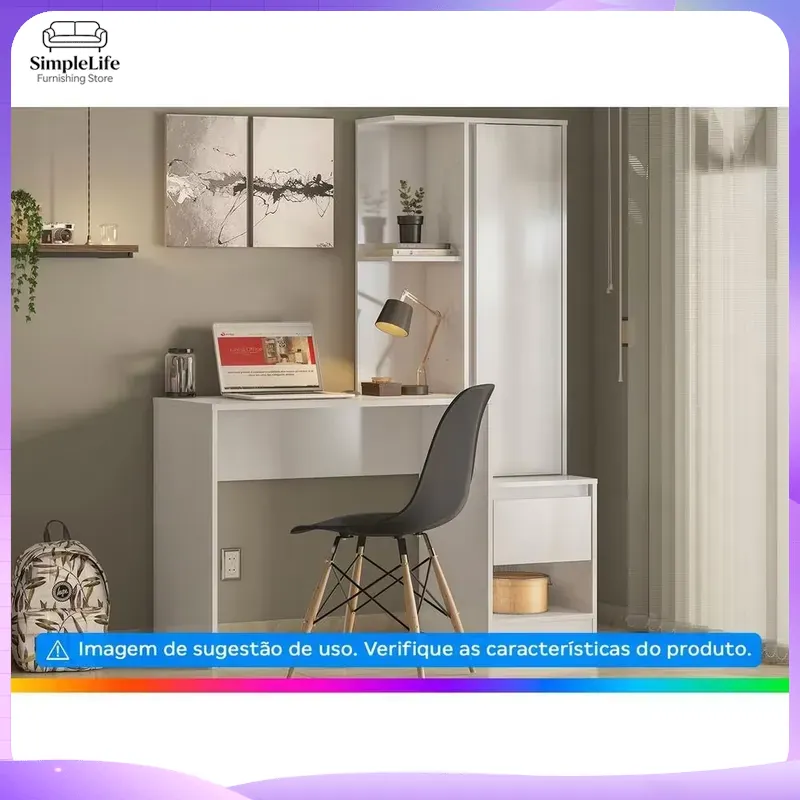 1 Drawer 1 Shelf Desk with Cab - Office Furniture For Small Spaces 评论和价格