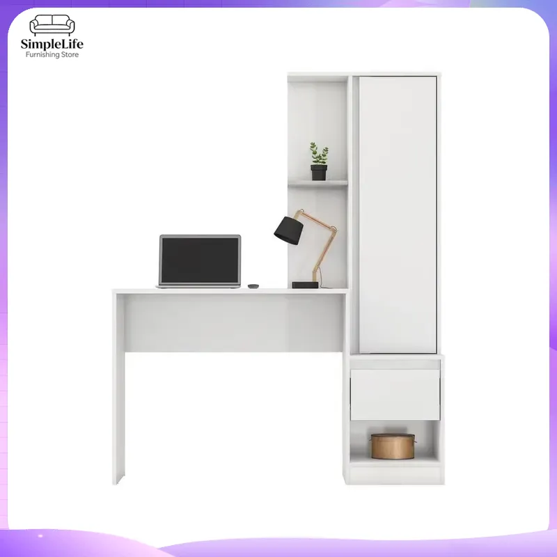 1 Drawer 1 Shelf Desk with Cab - Office Furniture For Small Spaces 评论和价格