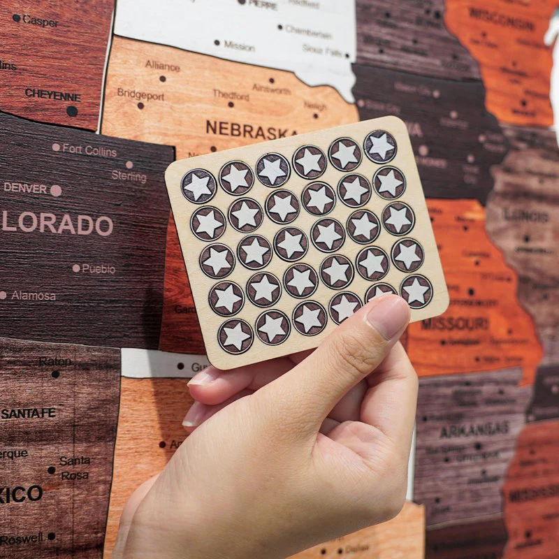 1pcs Wooden Map Puzzle Wall St - Office Furniture In Usa 评论和价格