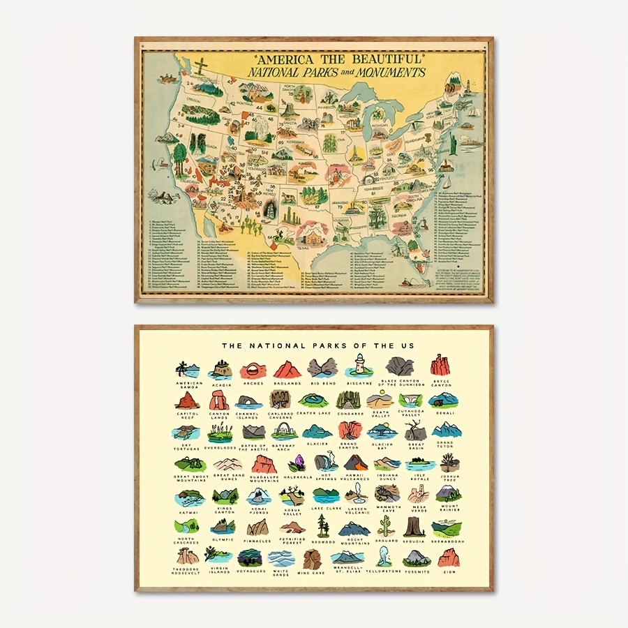 Vintage National Parks and Mon - Office Furniture In Usa 评论和价格